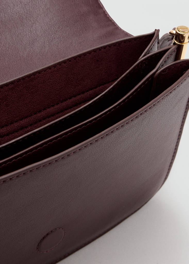 Square crossbody bag — Burgundy