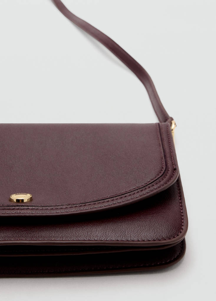 Square crossbody bag — Burgundy