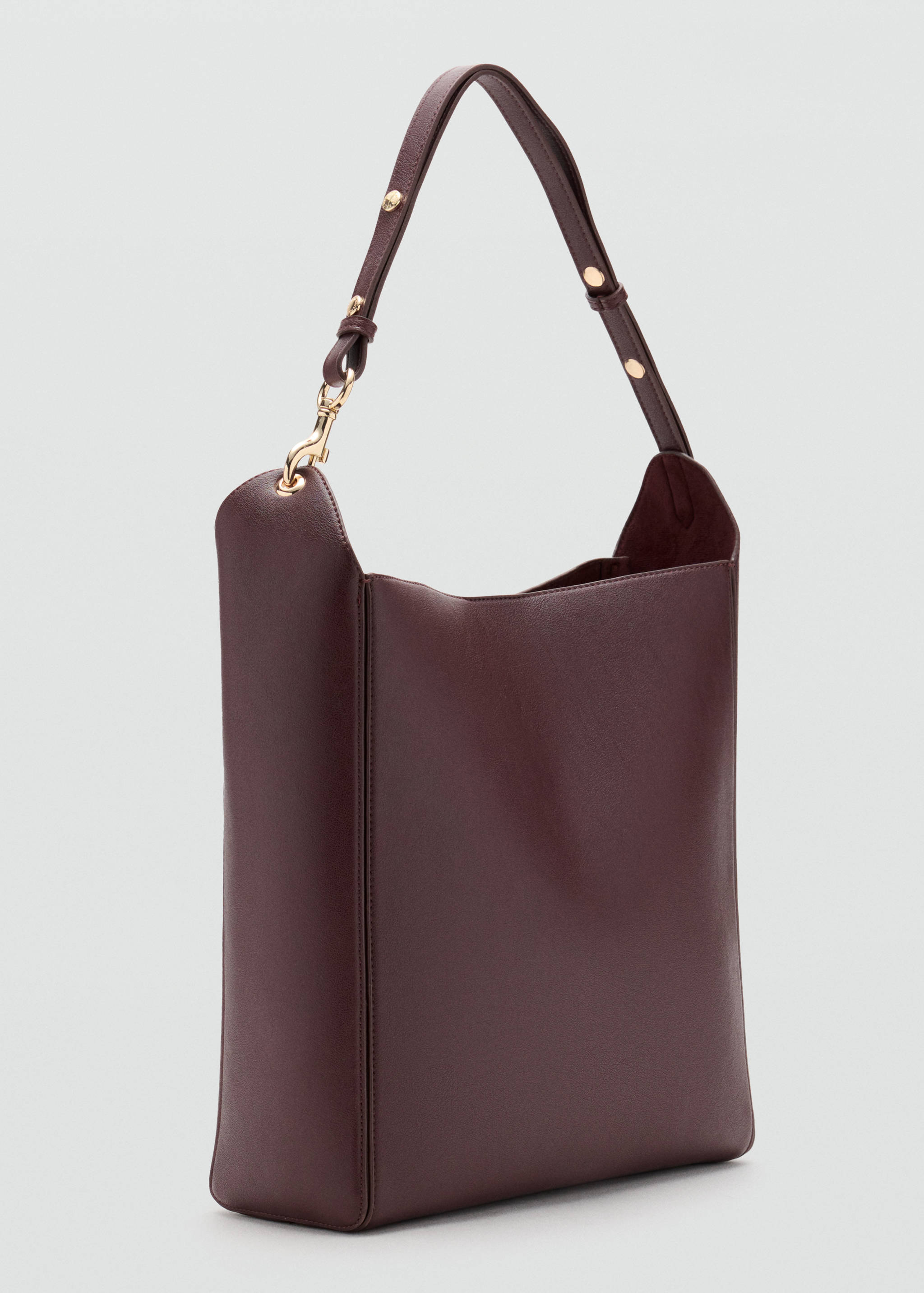Bucket bag with clasp - Medium plane