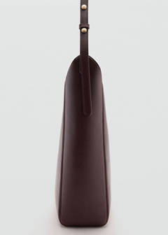 Bucket bag with clasp — Burgundy 2
