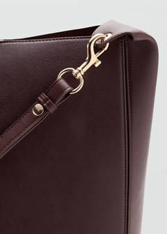Bucket bag with clasp — Burgundy 3