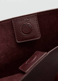 Bucket bag with clasp — Burgundy 4