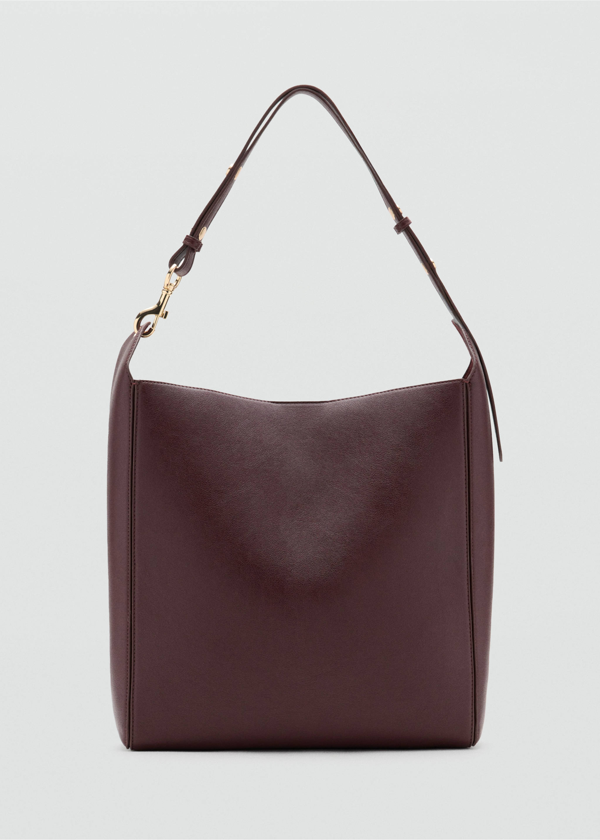 Bucket bag with clasp - Article without model, Burgundy. Ref: 37094101-00.
