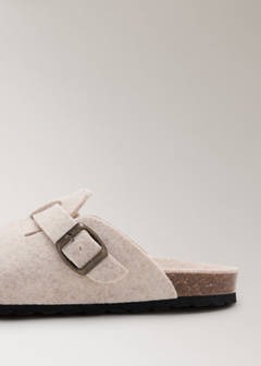 Felt clog slippers — Beige 2