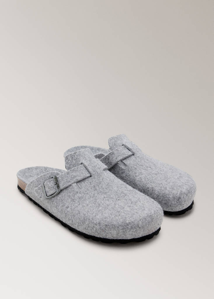Felt clog slippers — Grey