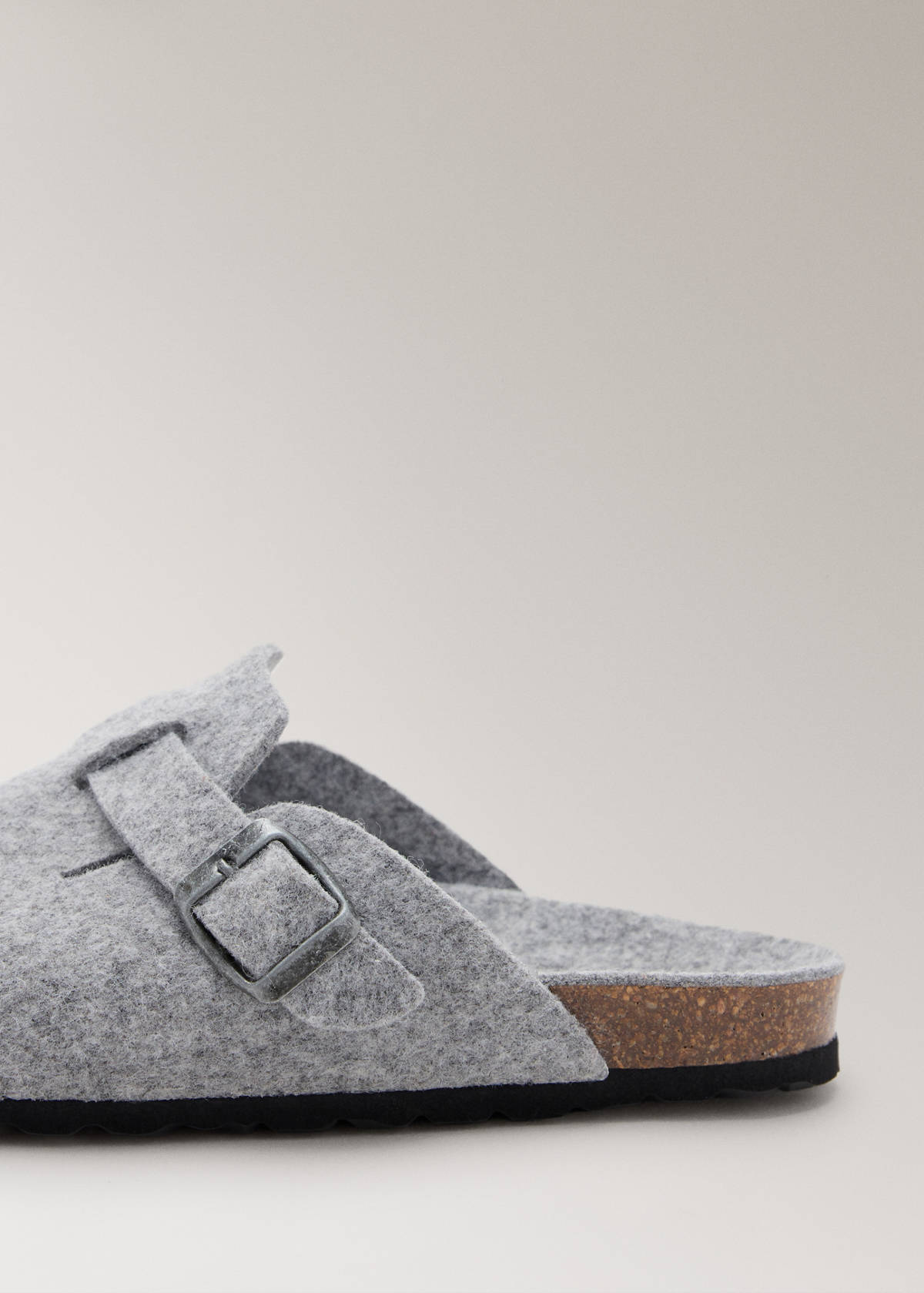 Felt clog slippers — Grey