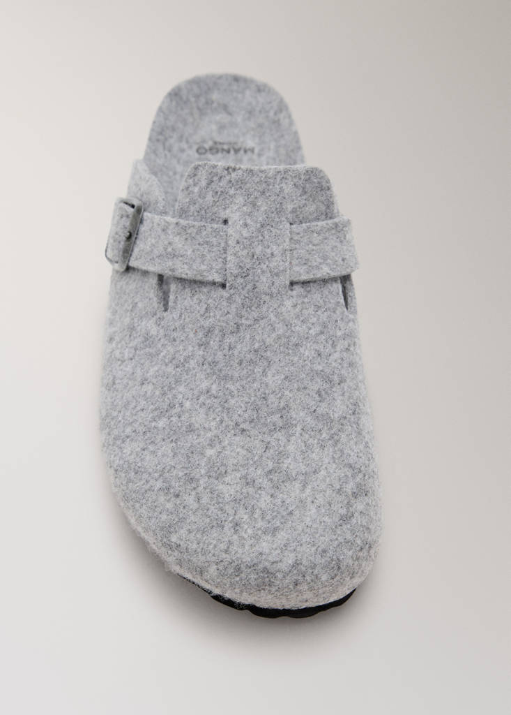 Felt clog slippers — Grey