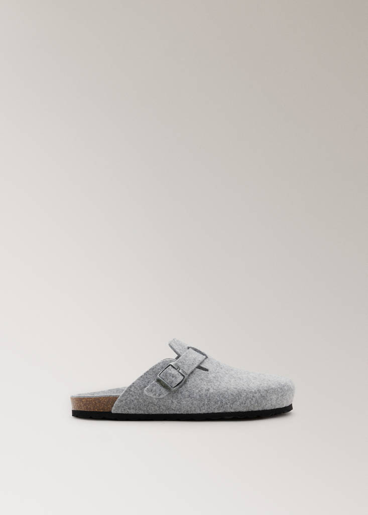 Felt clog slippers — Grey