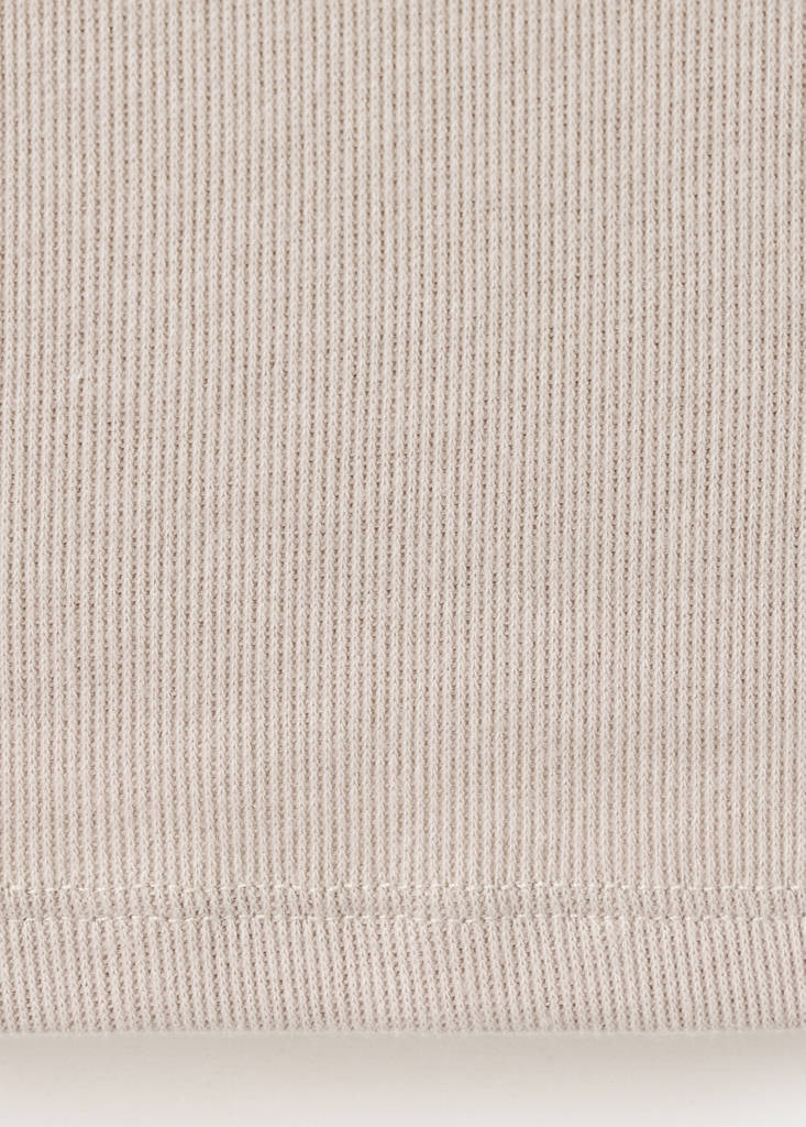 Long-sleeved boat-neck t-shirt — Sand