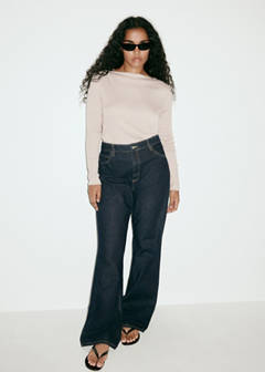 Long-sleeved boat-neck t-shirt — Sand 5