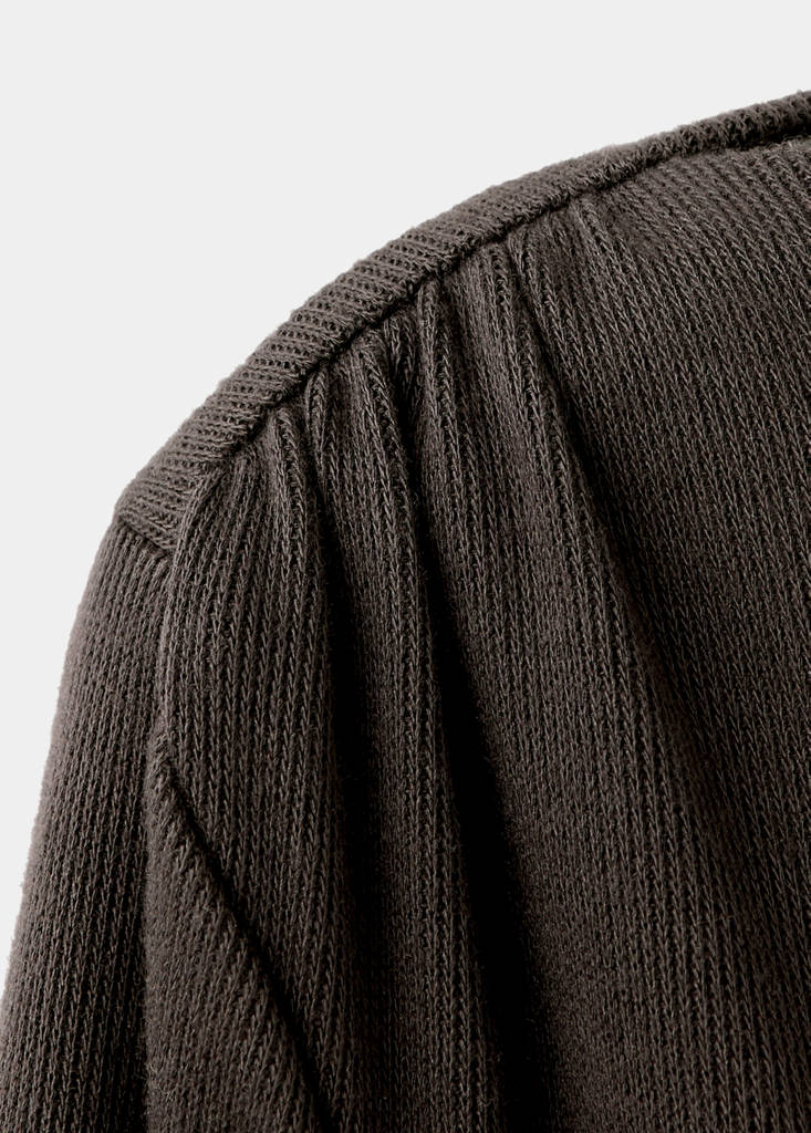Long-sleeved boat-neck t-shirt — Chocolate