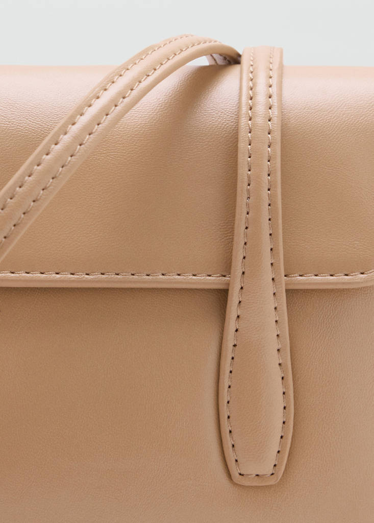 Shoulder bag with strap — Medium Brown