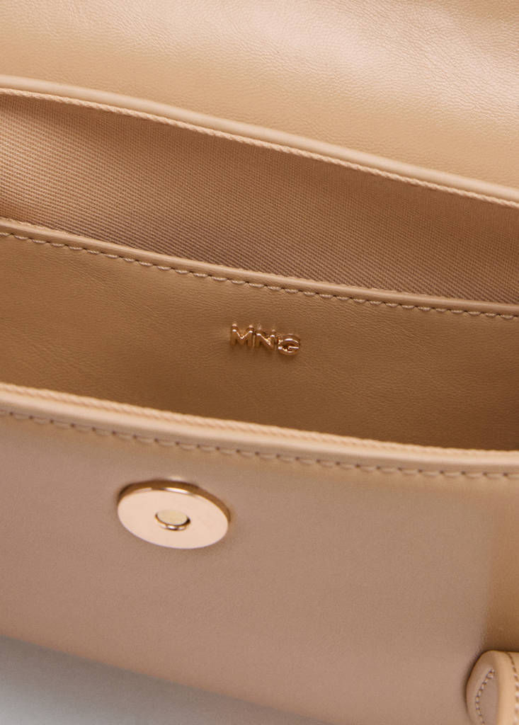 Shoulder bag with strap — Medium Brown