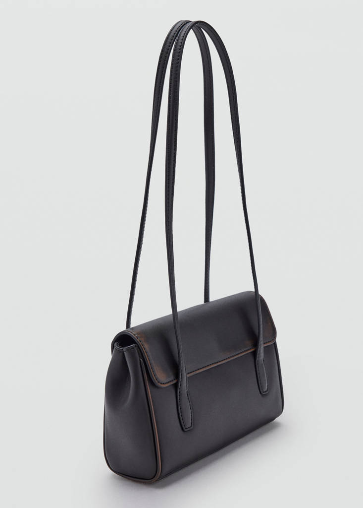 Shoulder bag with strap — Brown