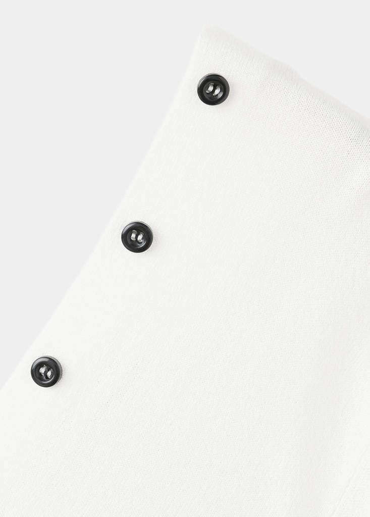 Knitted button cardigan — White