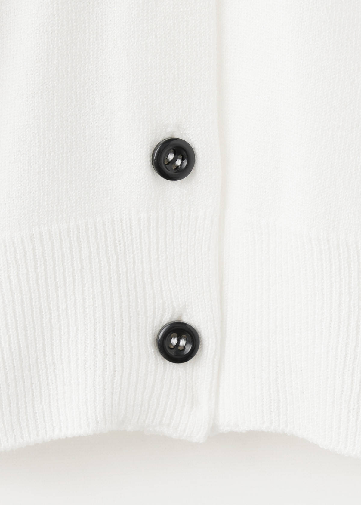 Knitted button cardigan — White