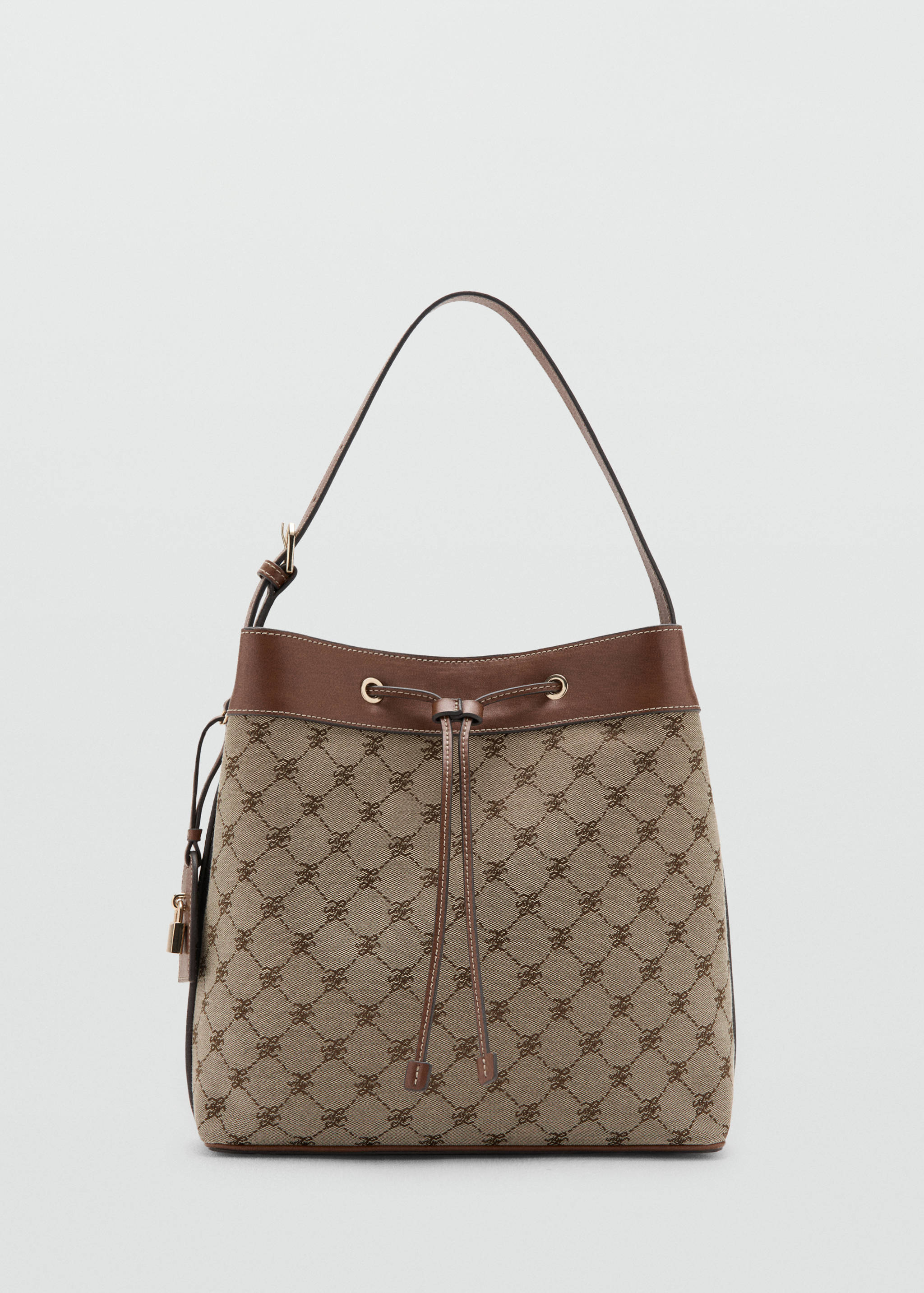 Jacquard bucket bag with logo - Article without model
