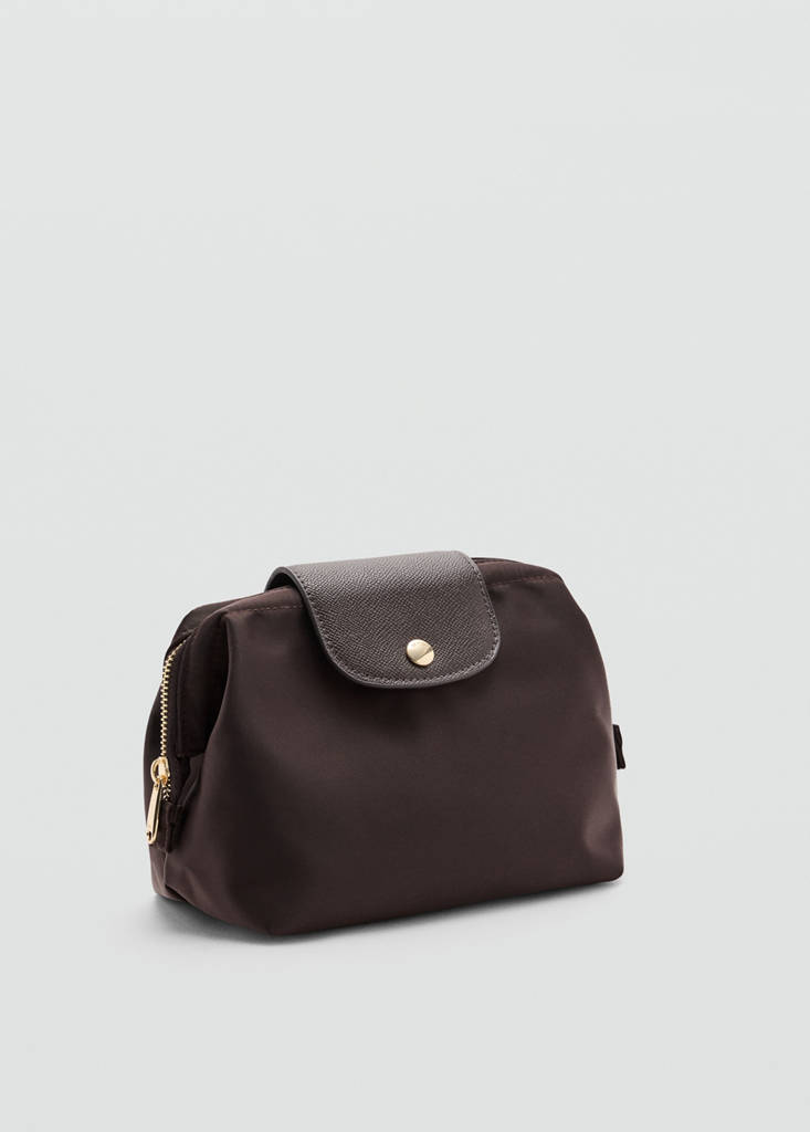 Medium nylon wash bag — Chocolate