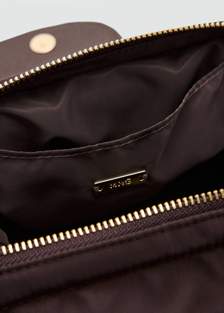 Medium nylon wash bag — Chocolate