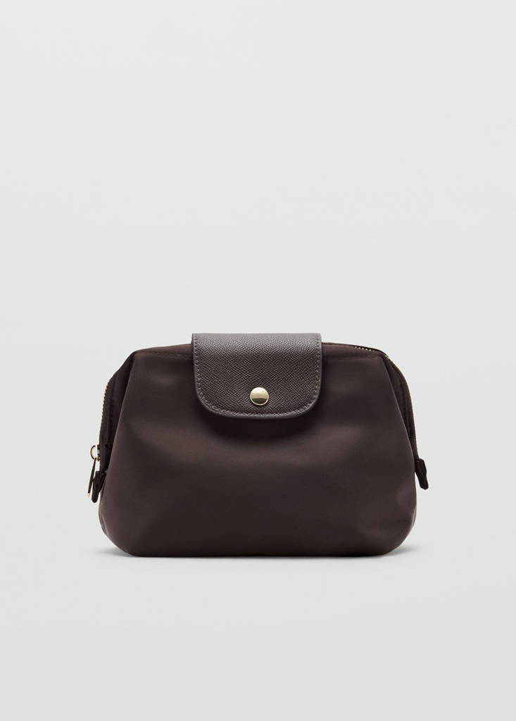 Medium nylon wash bag — Chocolate