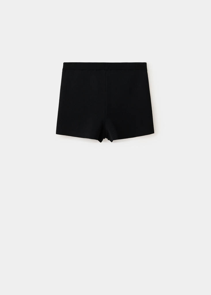Fine knit shorts — Black