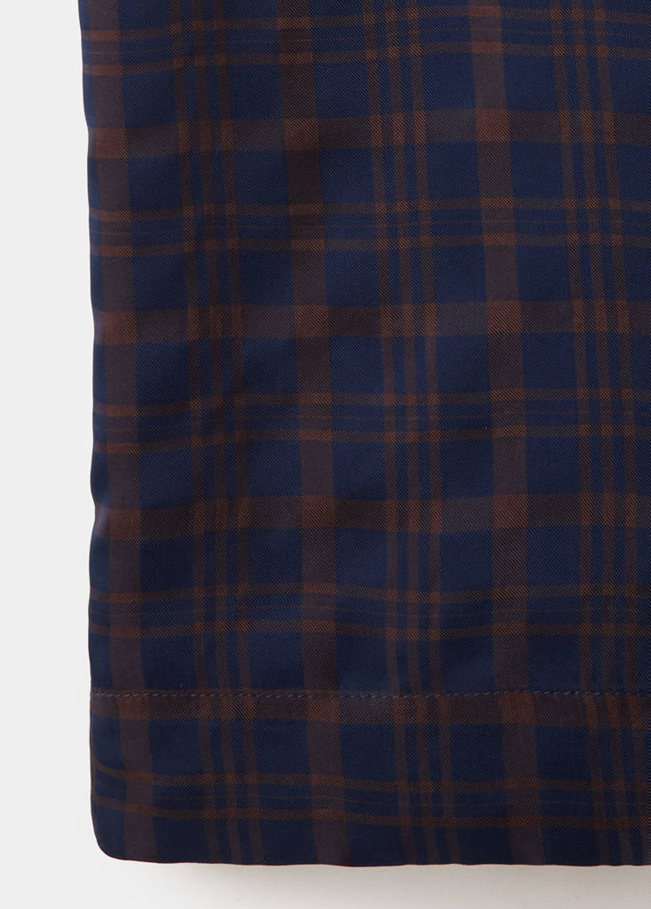 Straight checked trousers — Blue
