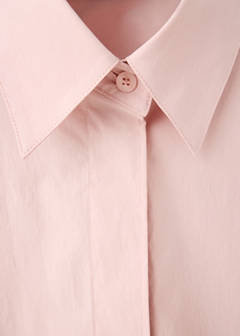 Three-quarter sleeve poplin shirt — Pastel Pink 6