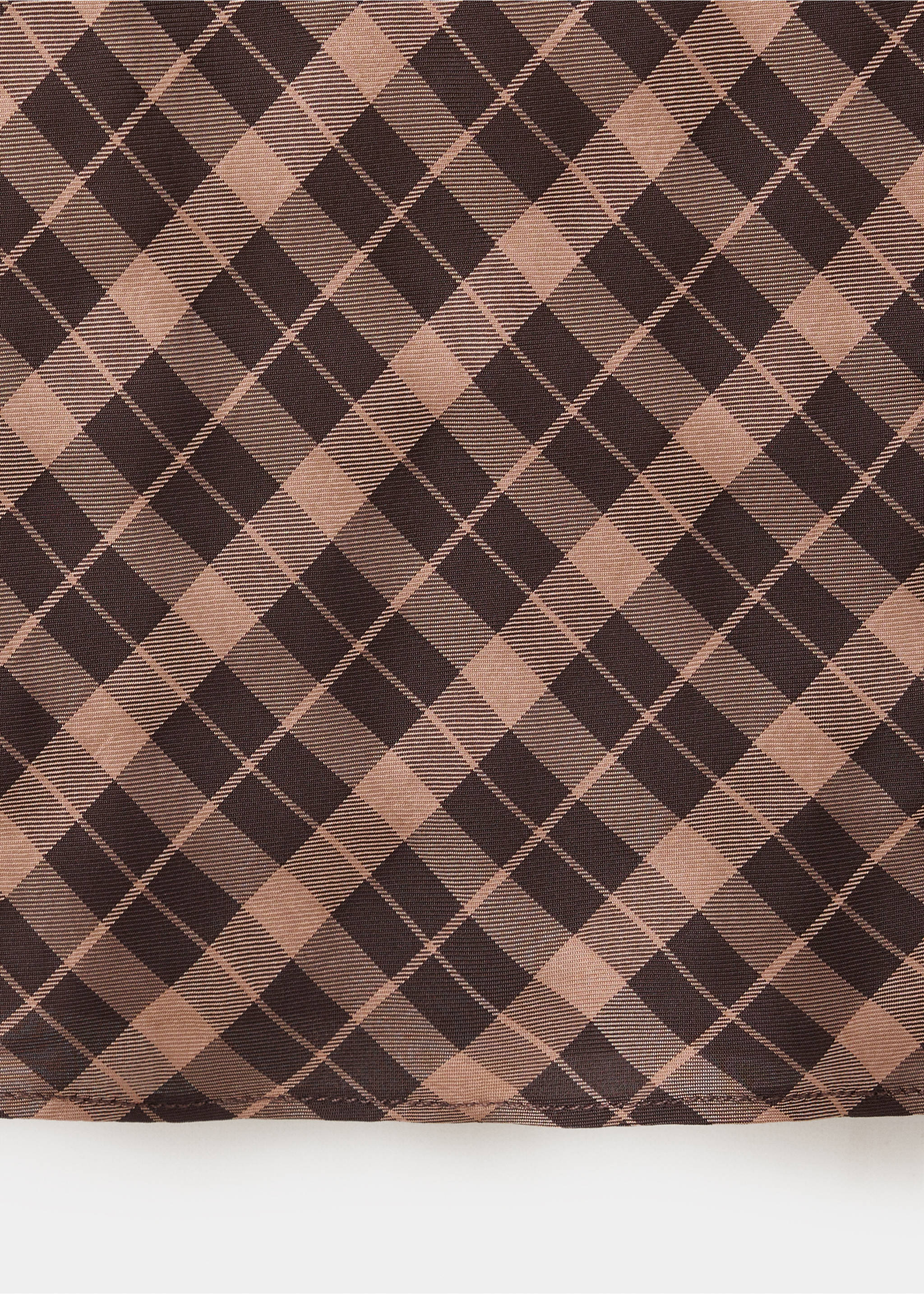 Top drapé à carreaux - Détail de l'article 0, Marron. Ref: 37094112-00.