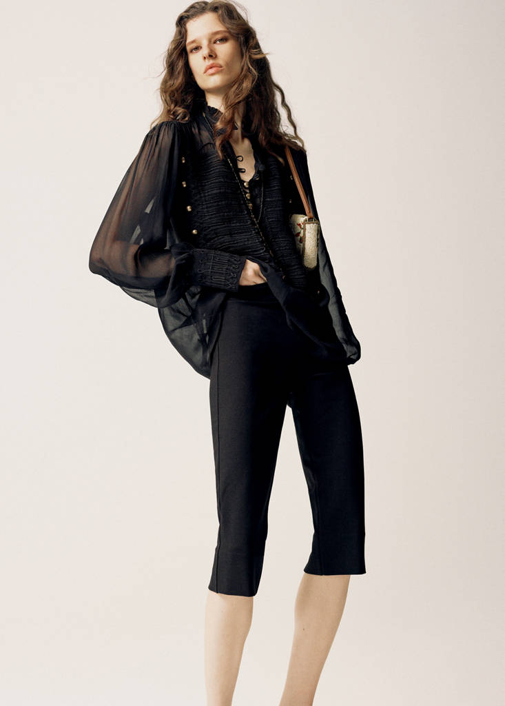 Capri trousers with openings - thumbnail 2