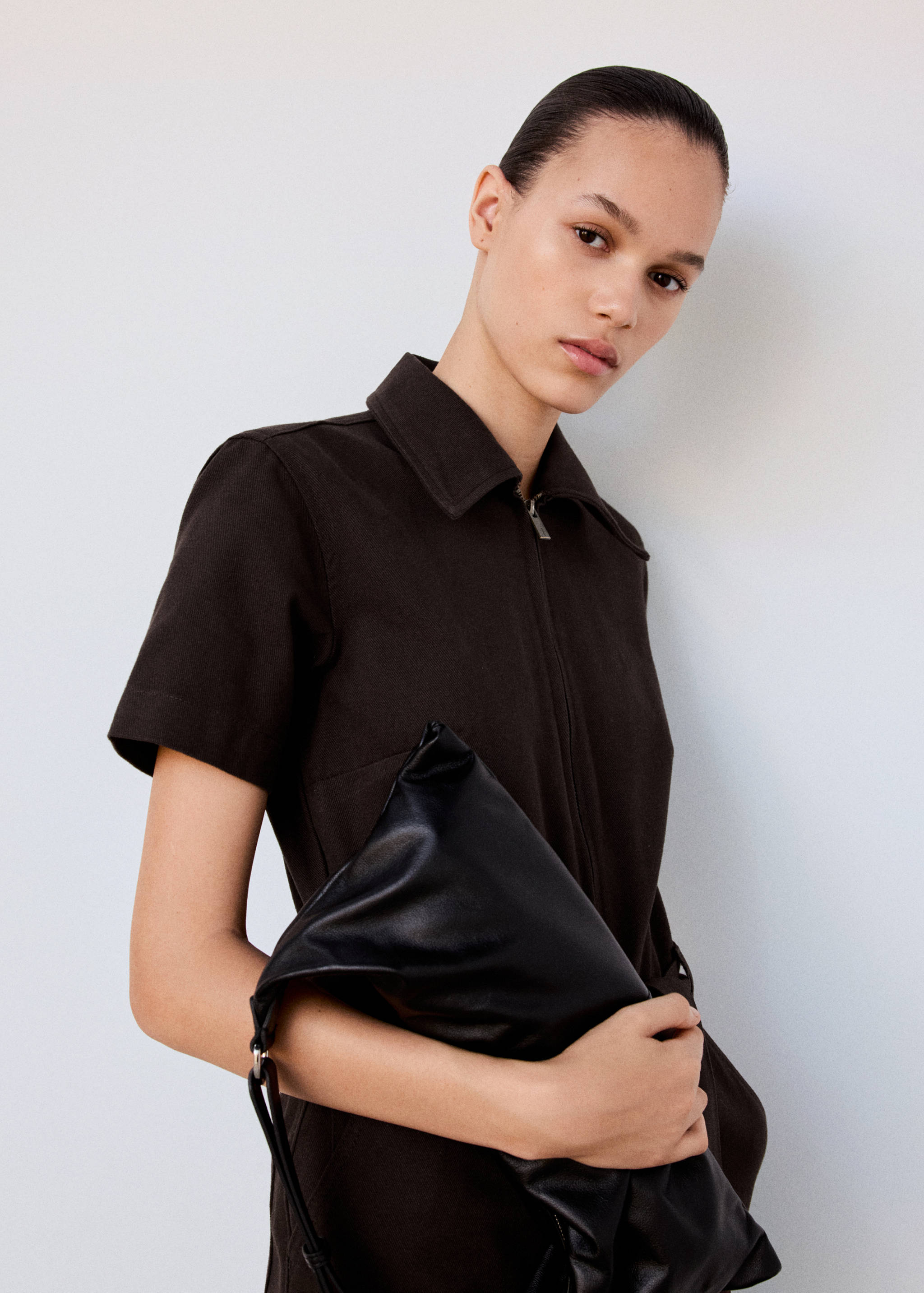 Denim jumpsuit belt - Medium plane