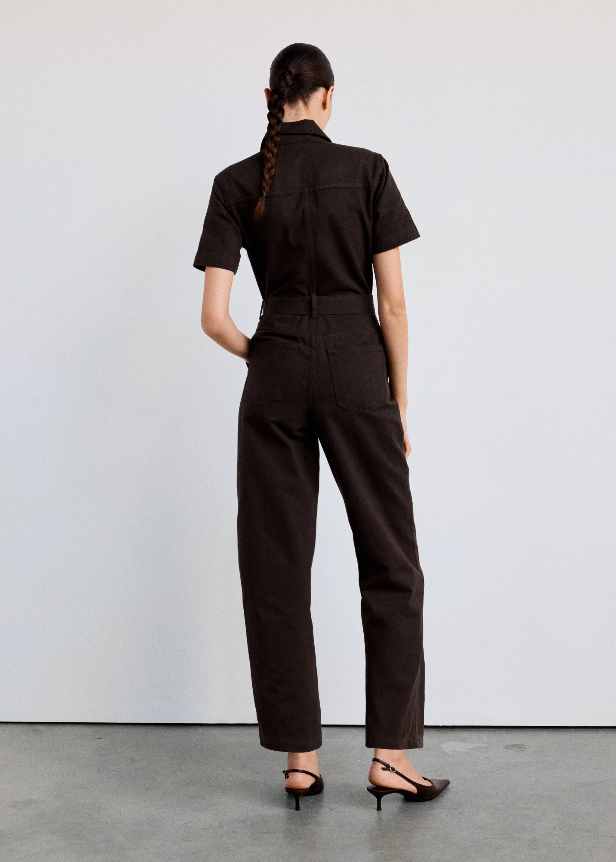Denim jumpsuit belt - Reverse of the article