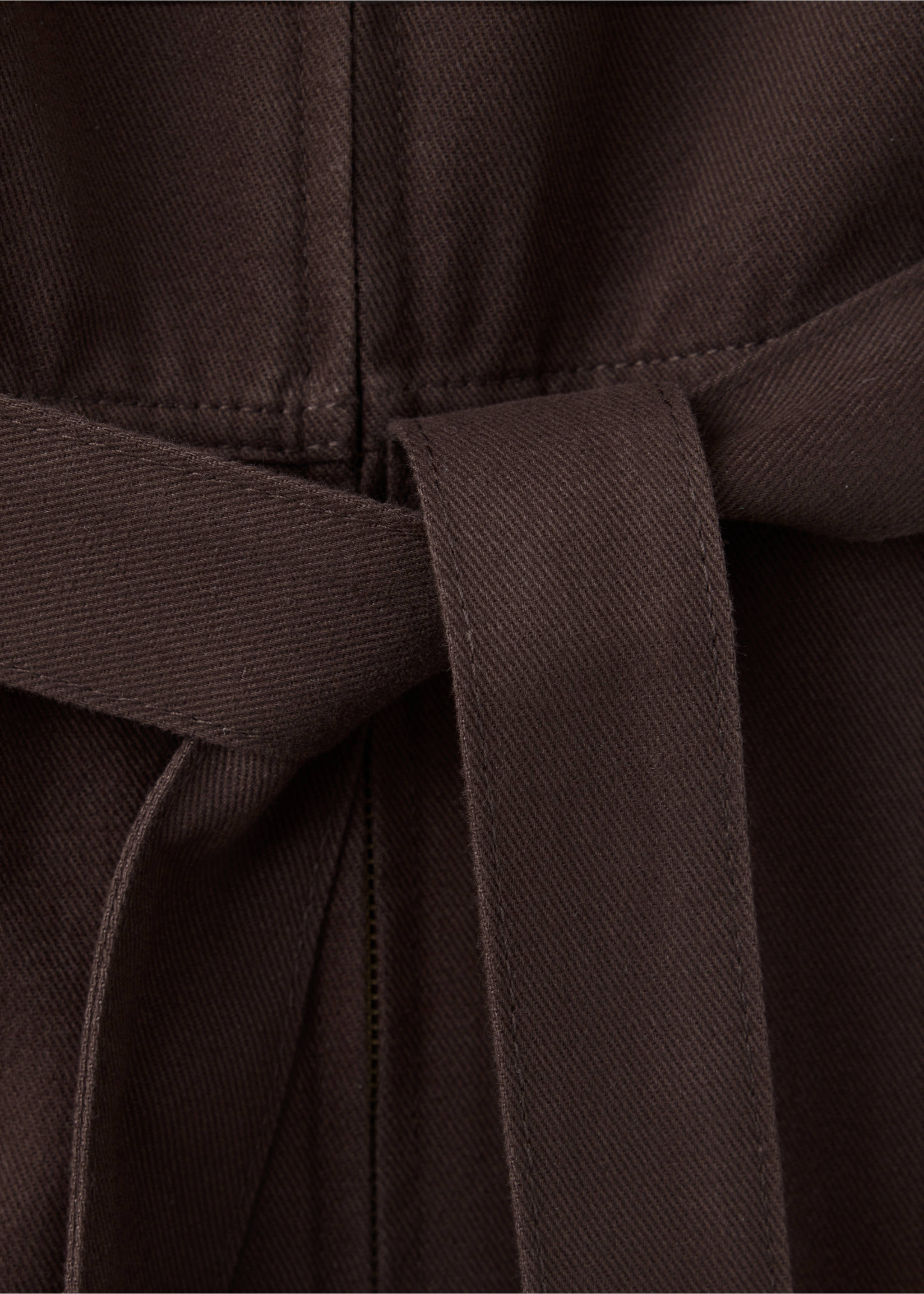 Denim jumpsuit belt - Details of the article 0, Chocolate. Ref: 37094116-00.