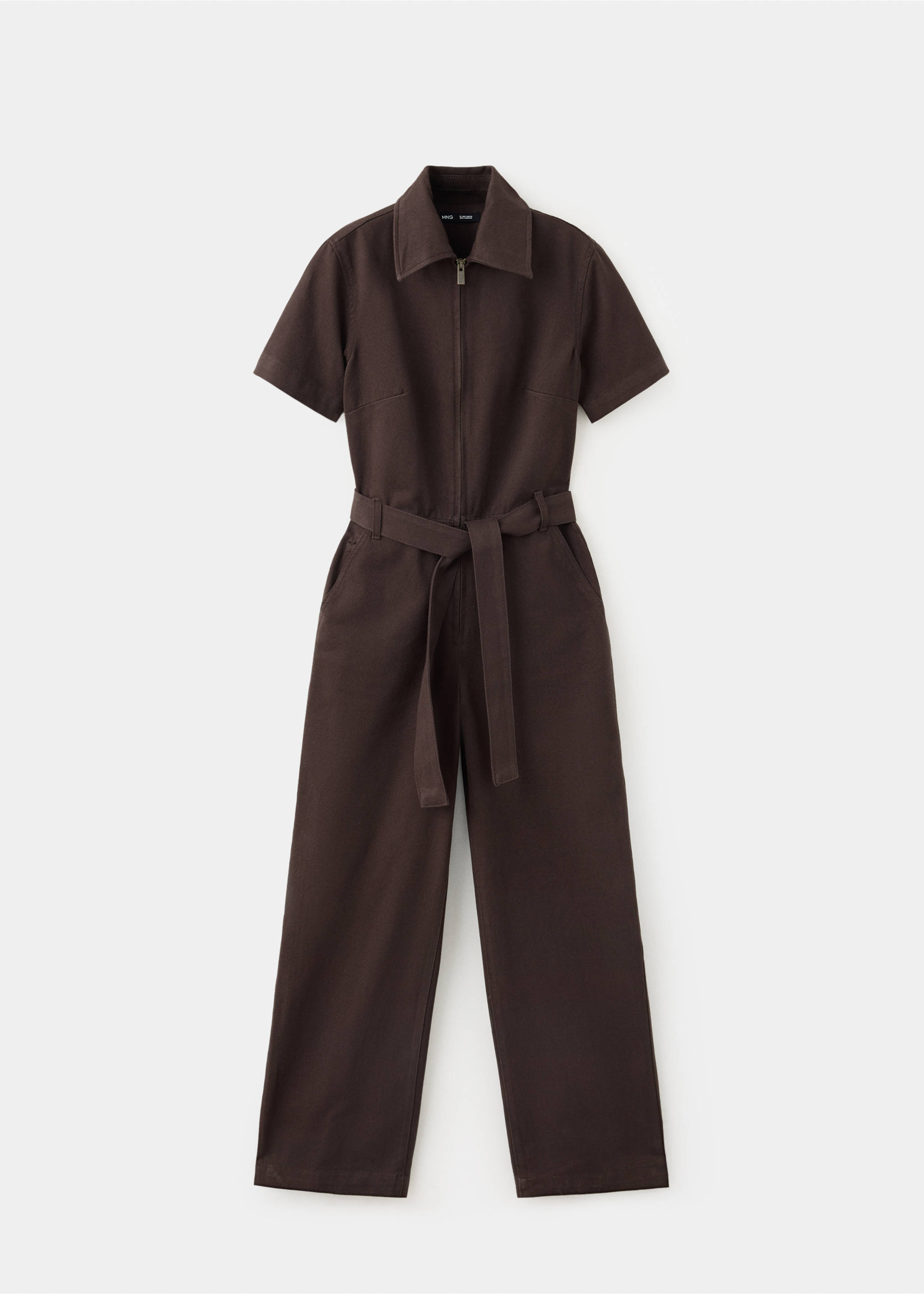Denim jumpsuit belt - Article without model, Chocolate. Ref: 37094116-00.