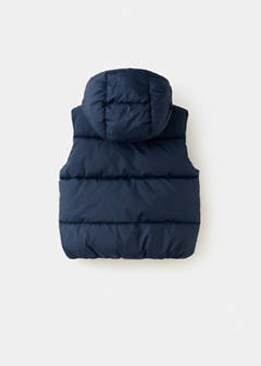 Quilted gilet with hood — Navy 5