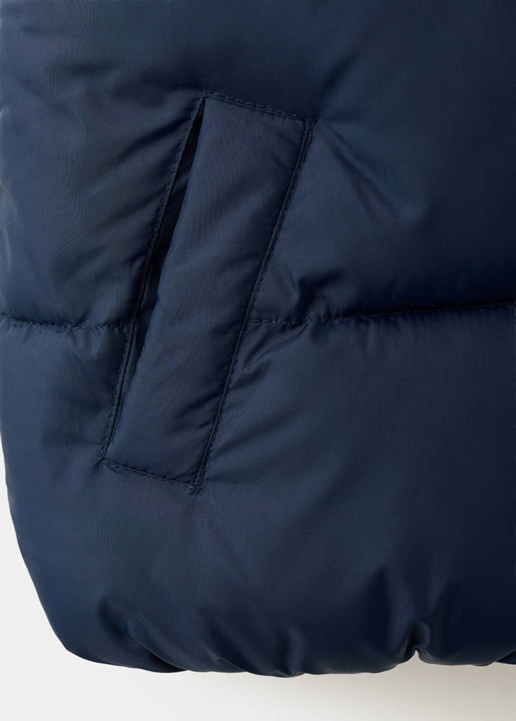 Quilted gilet with hood — Navy