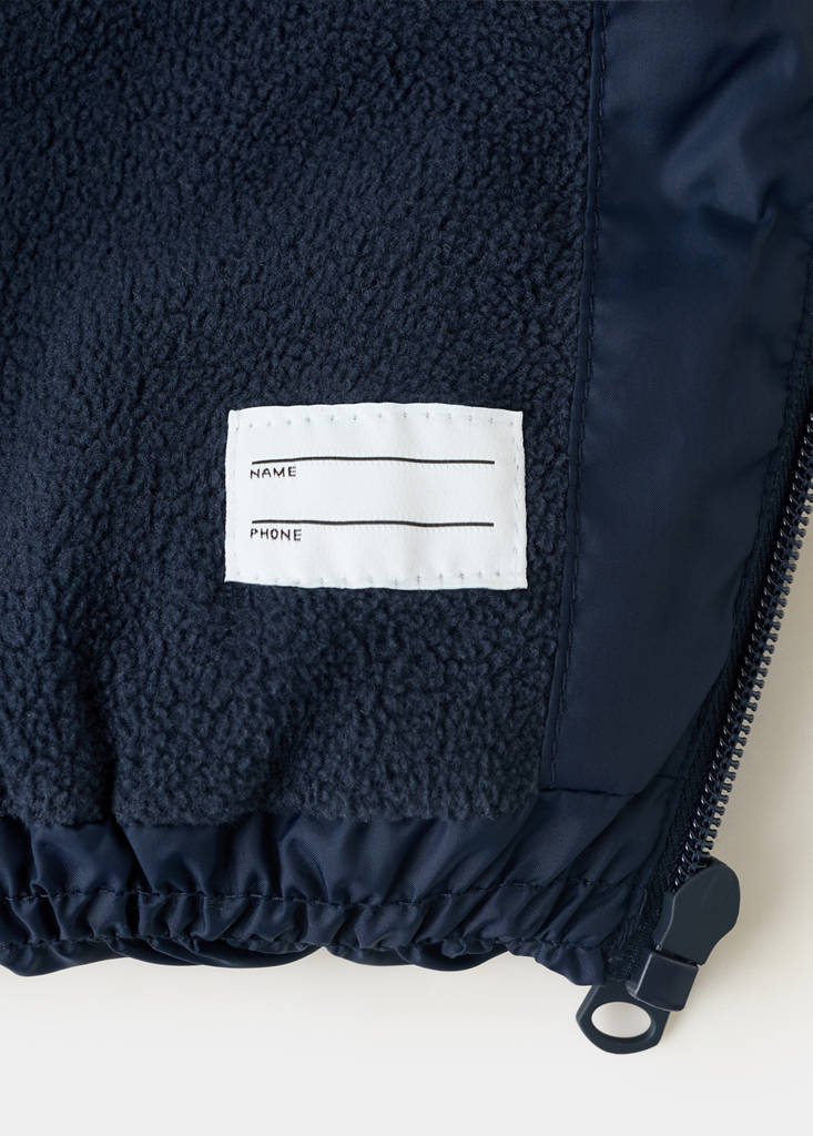 Quilted gilet with hood — Navy