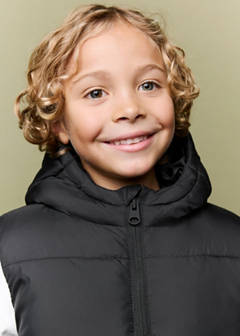 Quilted gilet with hood — Black 4