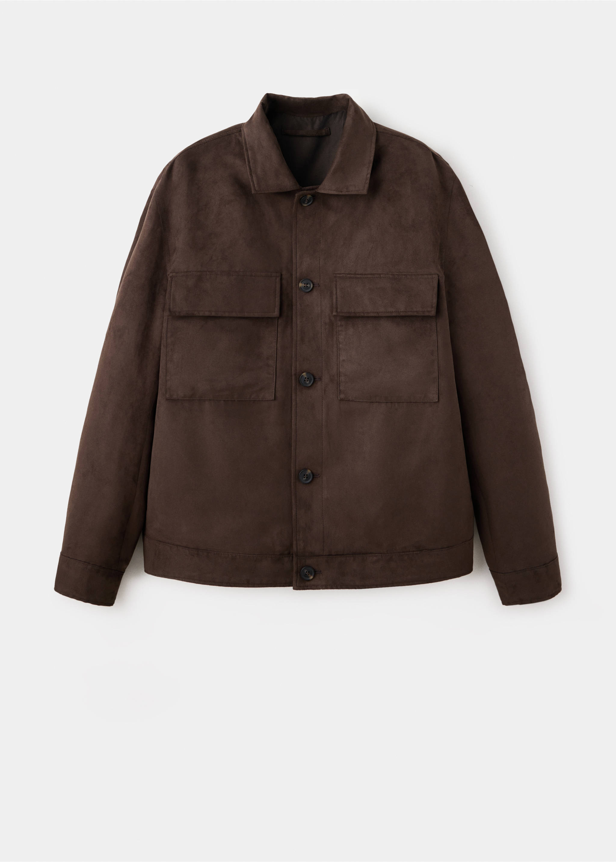 Veste effe daim poches - Article sans modèle, Marron. Ref: 37094401-00.