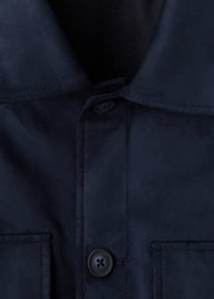 Suede-effect jacket with pockets — Night Blue 10