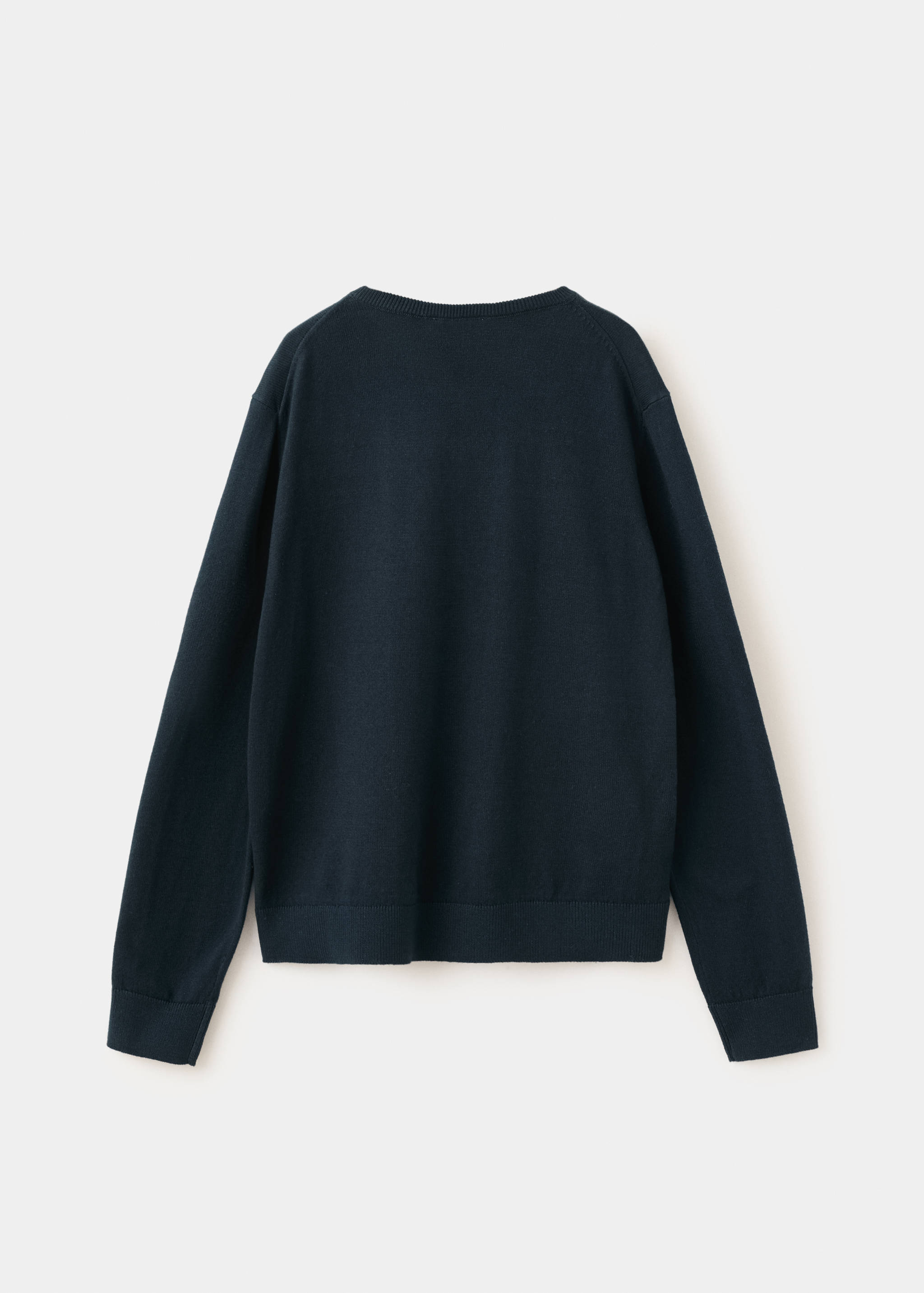 Fine-knit V-neck sweater - Reverse of the article