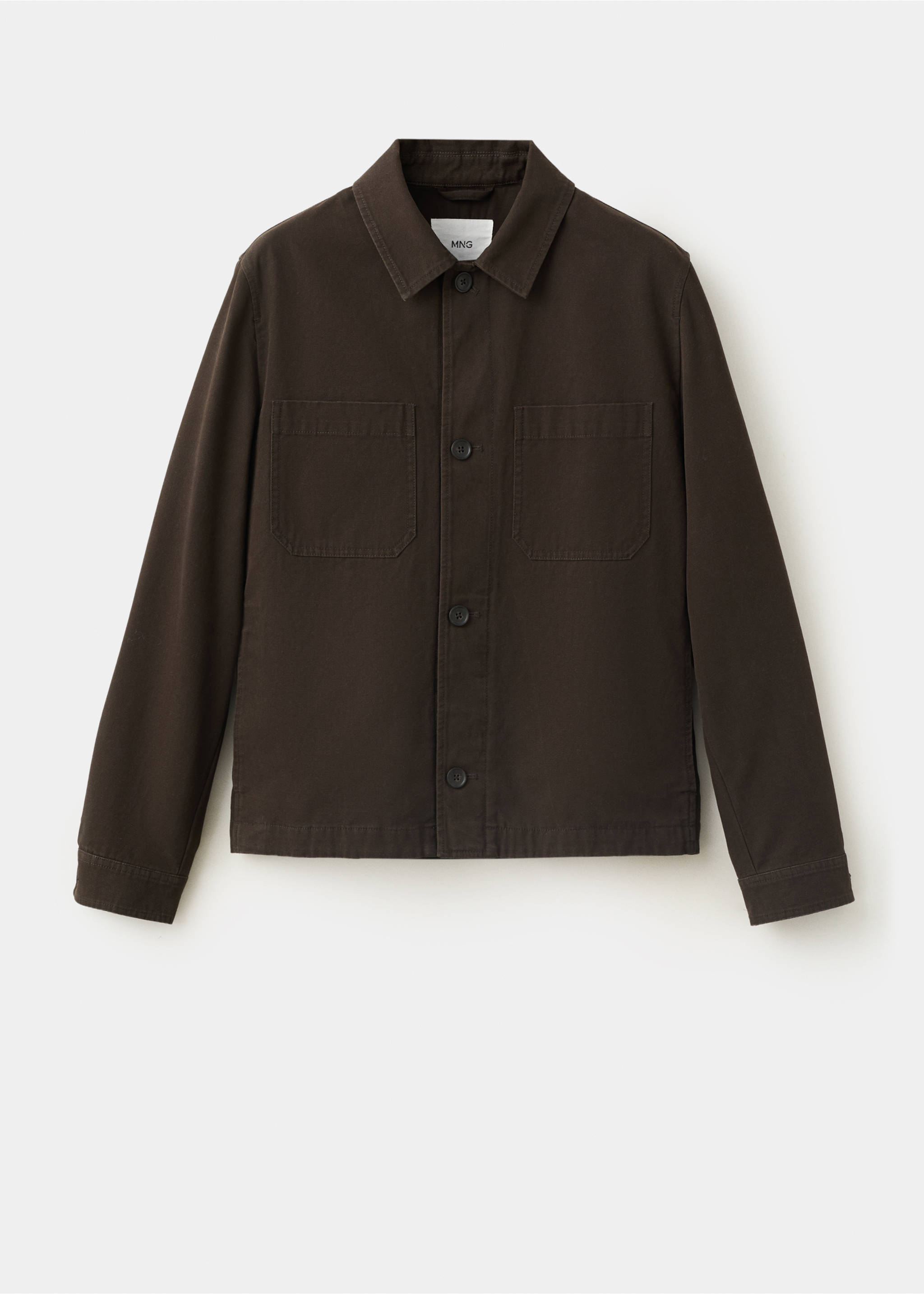 Surchemise 100 % coton poche - Article sans modèle, Marron. Ref: 37094403-00.