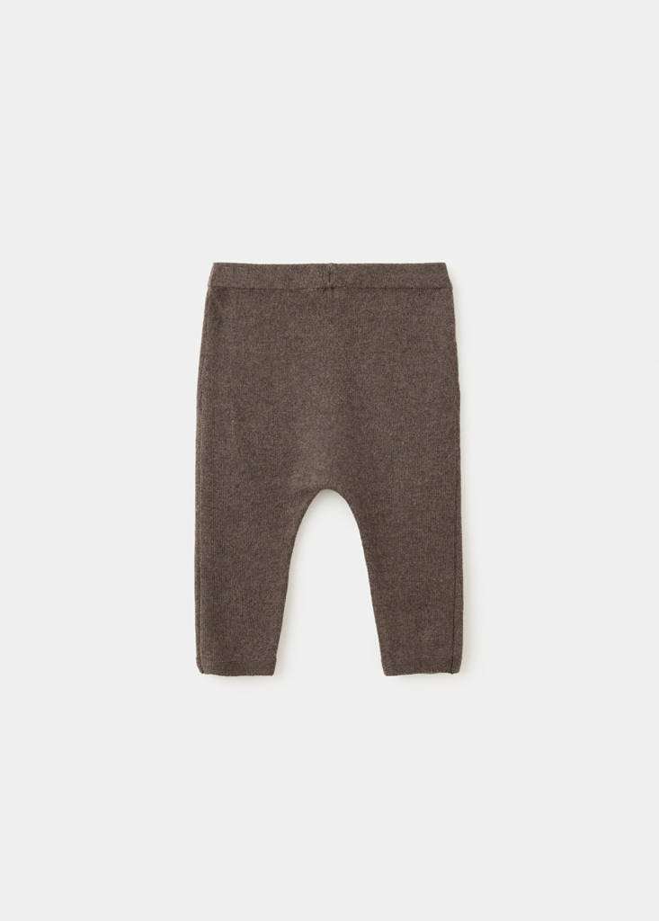Plain knit leggings — Chocolate