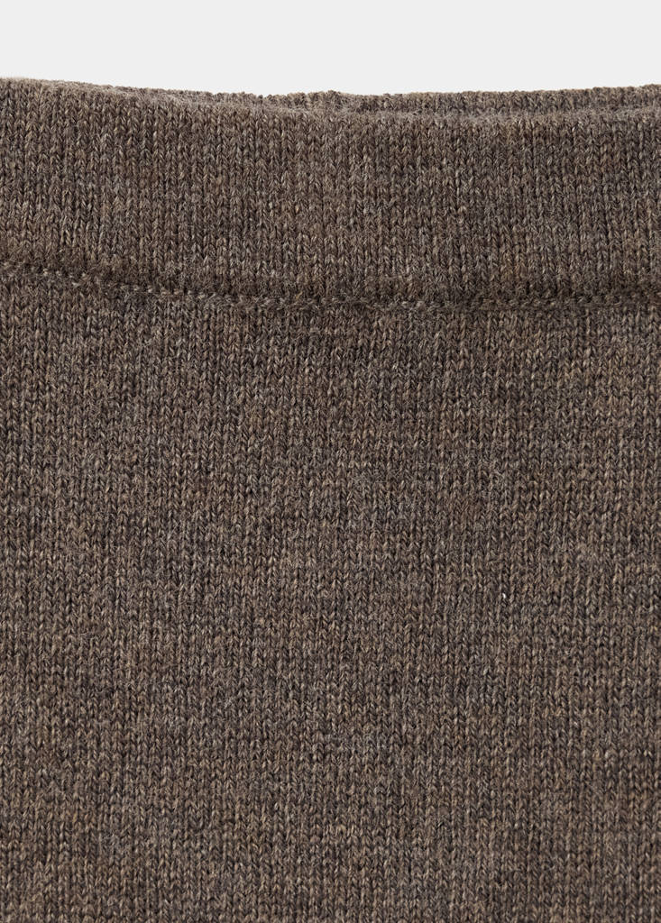 Plain knit leggings — Chocolate