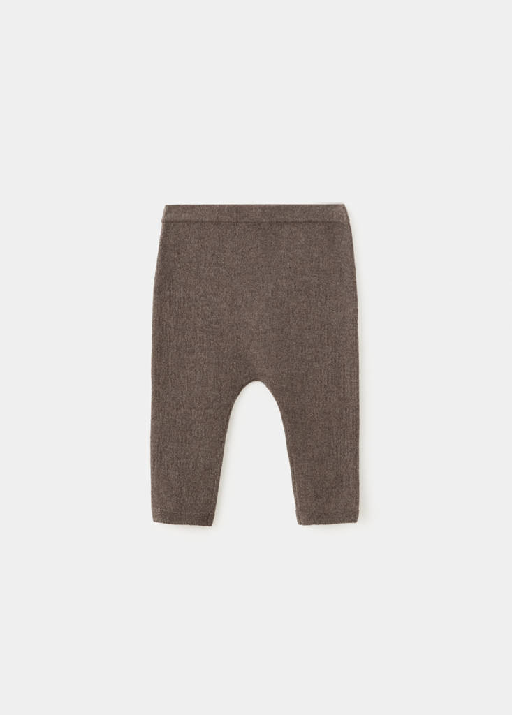 Plain knit leggings — Chocolate