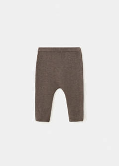 Plain knit leggings — Chocolate 1