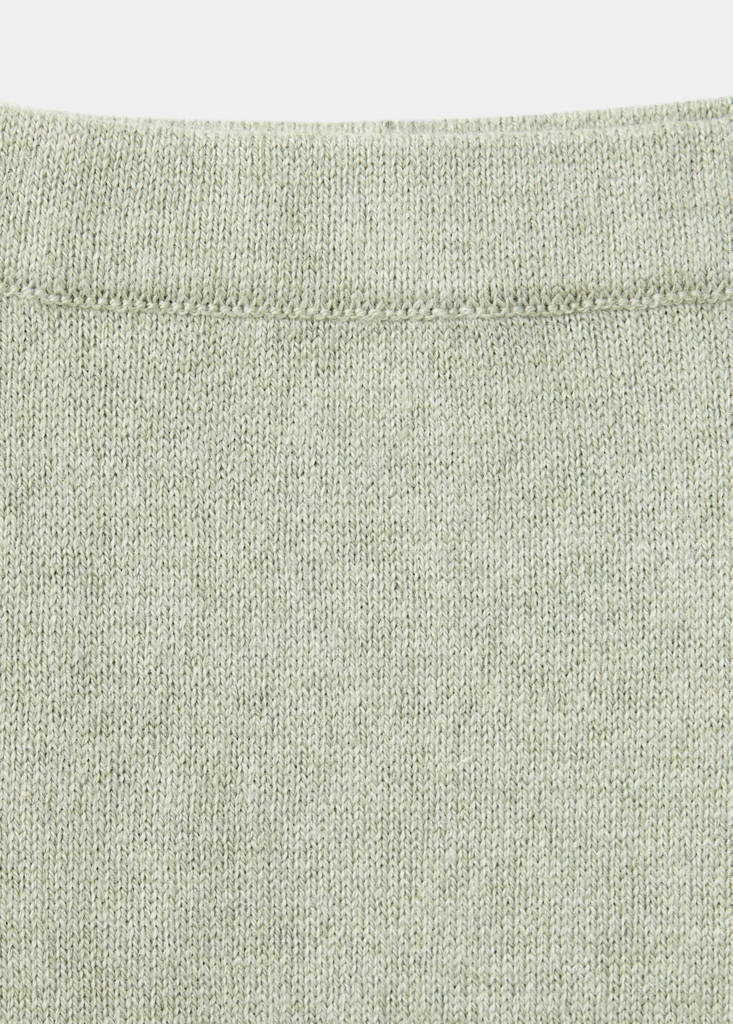 Plain knit leggings — Green