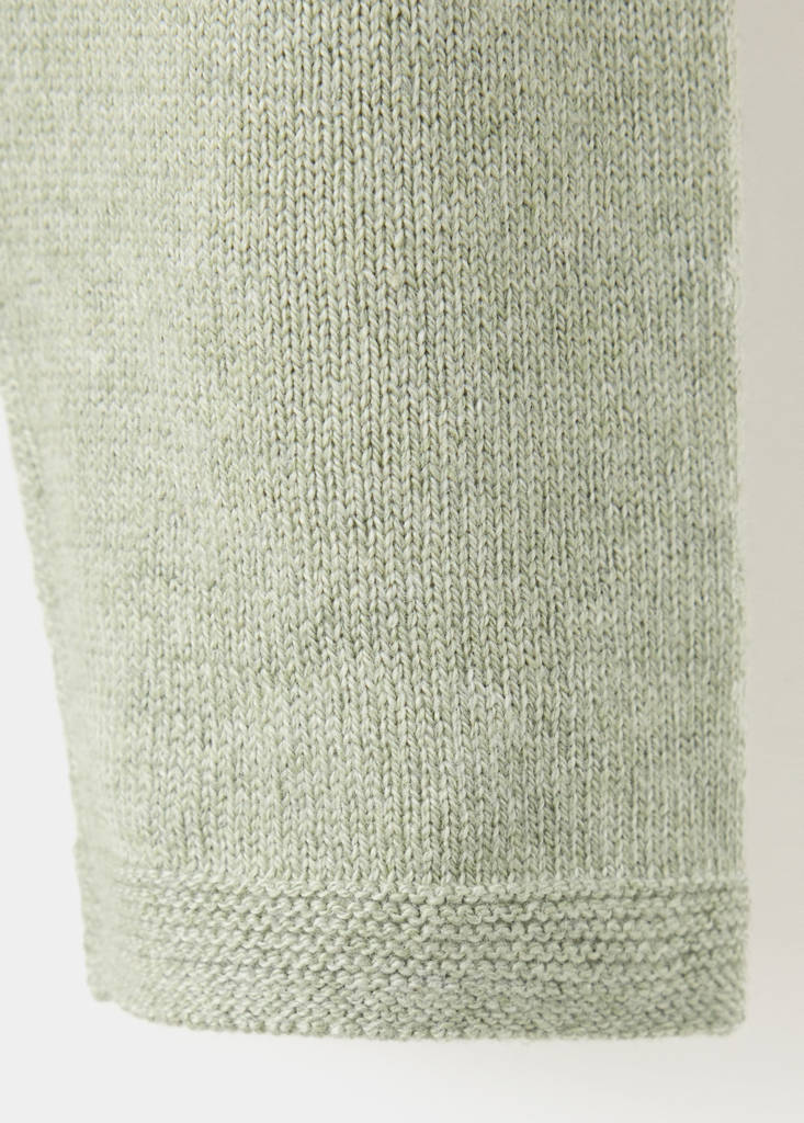 Plain knit leggings — Green