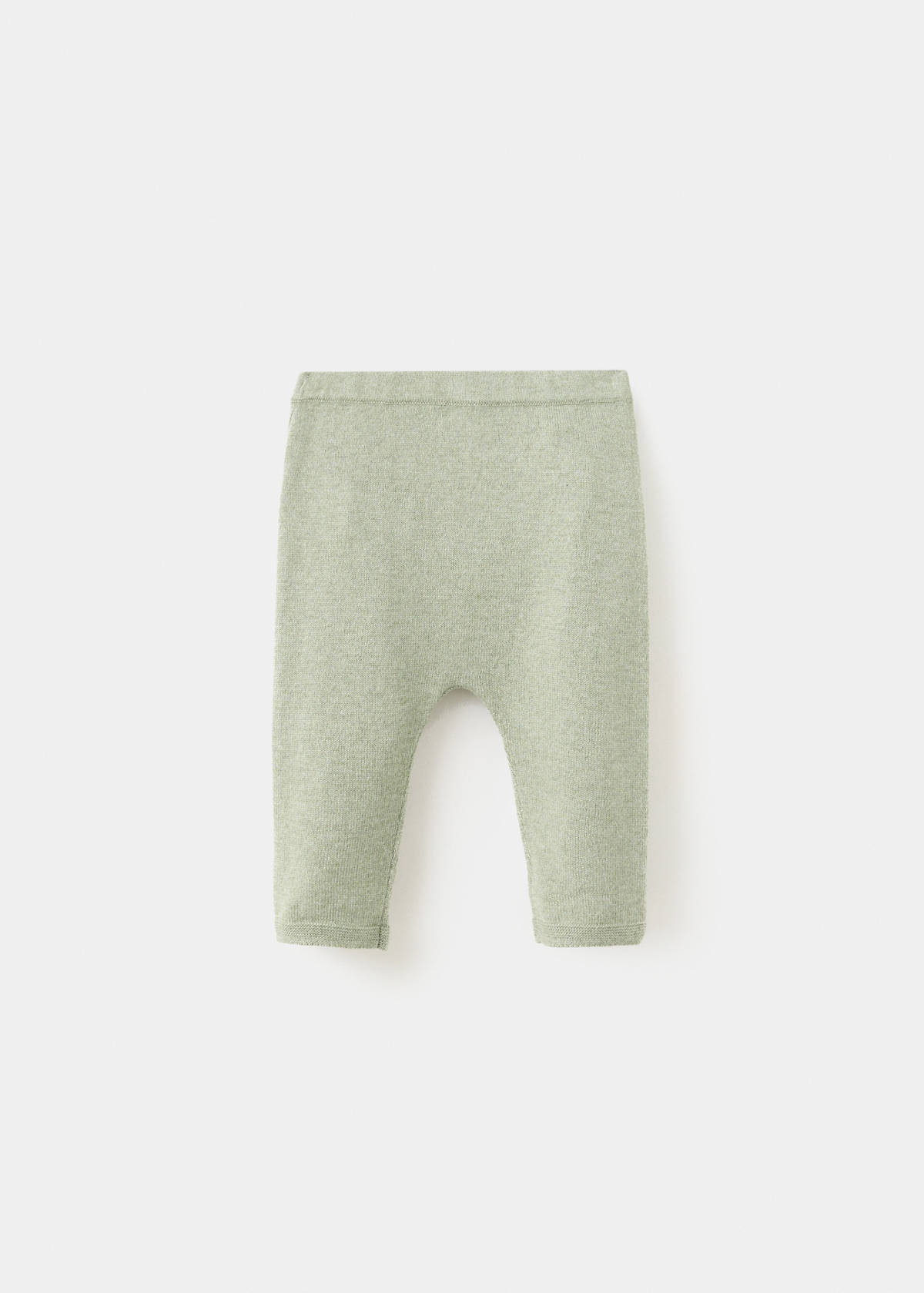 Plain knit leggings — Green