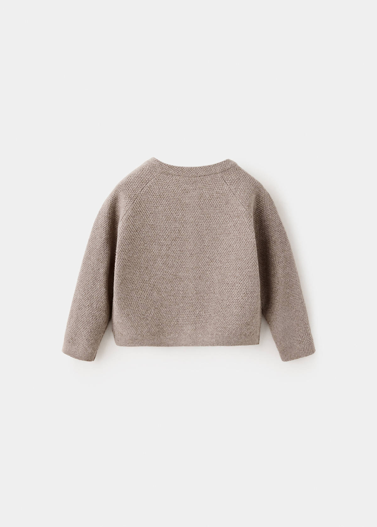 Long sleeves knit cardigan — Medium Brown