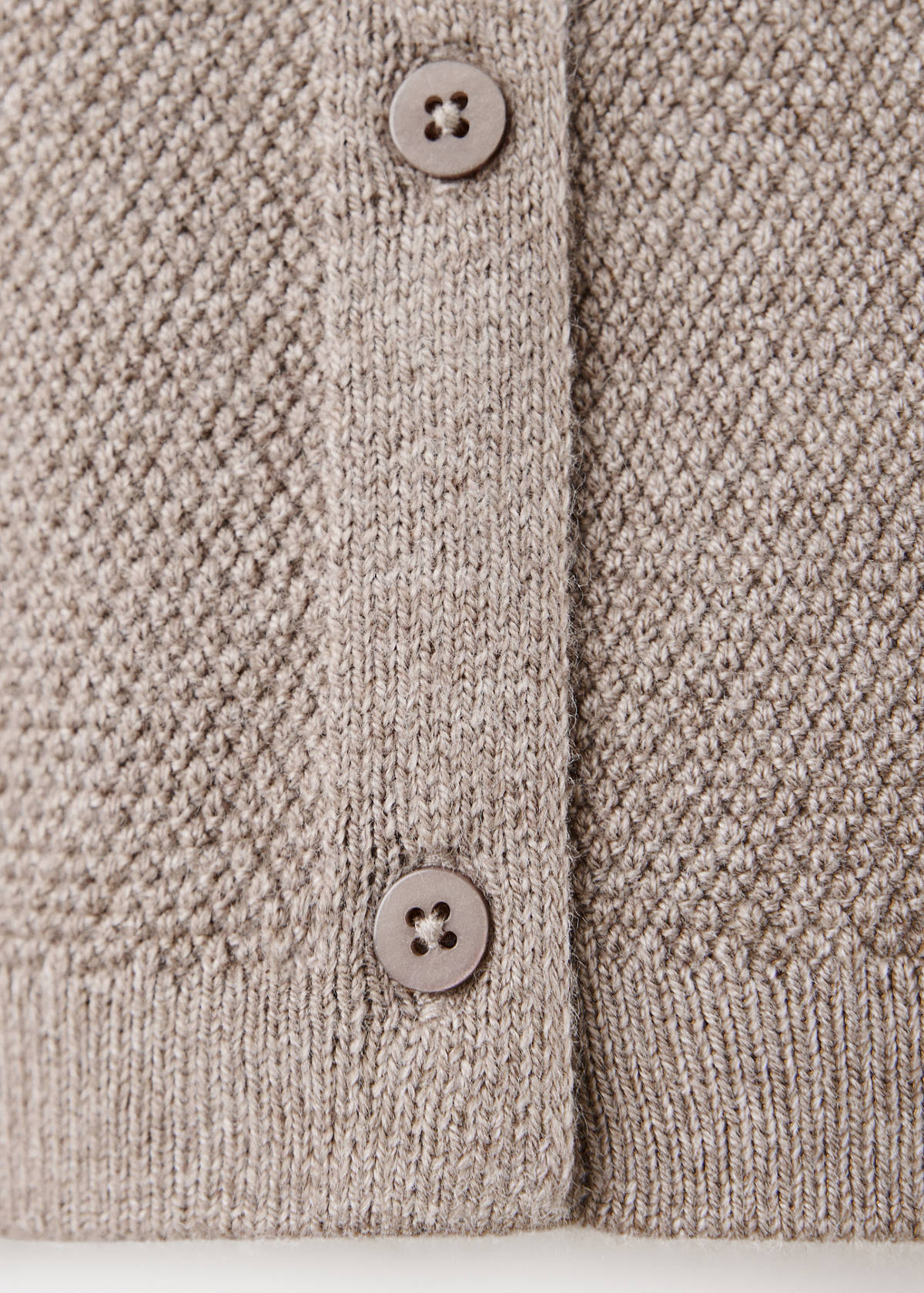 Long sleeves knit cardigan — Medium Brown